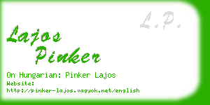 lajos pinker business card